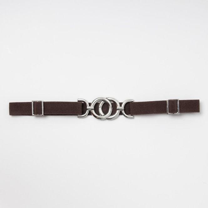 Huvudbild Elastiskt midjebälte med dekorativt silverfärgat ...