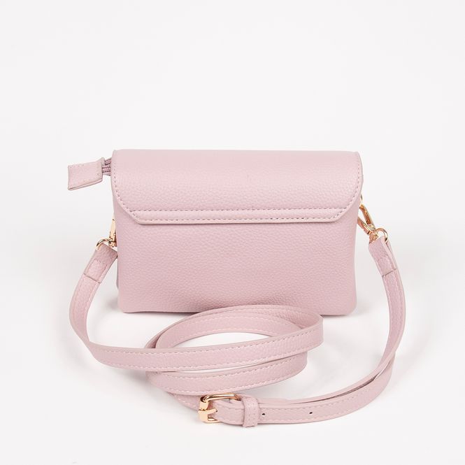 Huvudbild DANIELLE clutch puderrosa i imiterat skinn