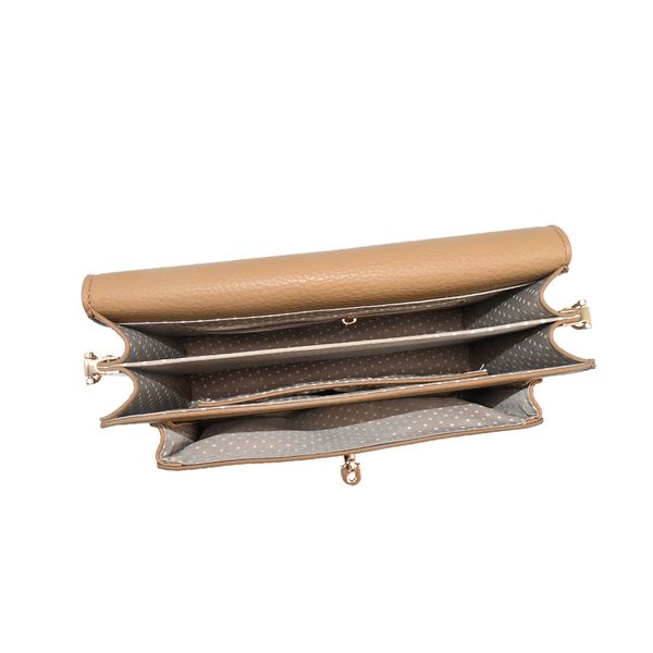 Bild på EMELY clutch med främre spänne - camel