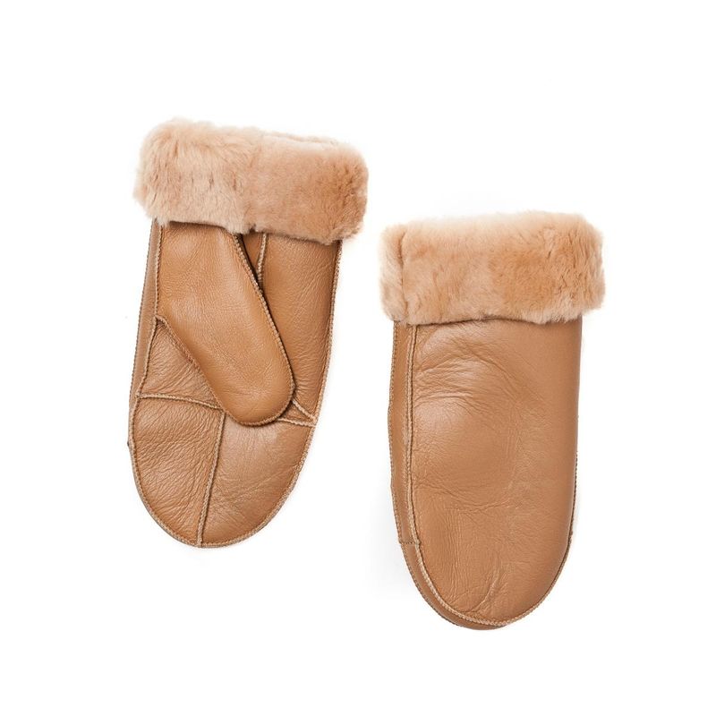 Fårskinnsvante - beige