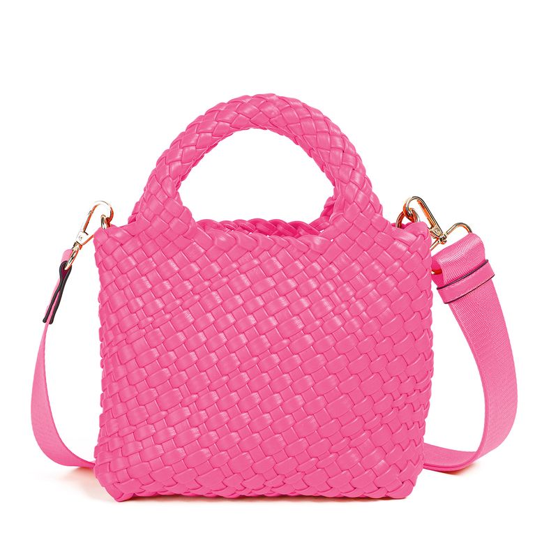 EDDA flätad miniväska - rosa