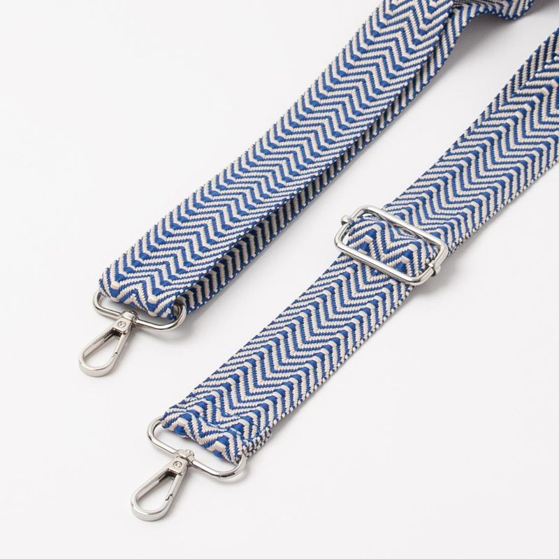 Randig axelrem - blå