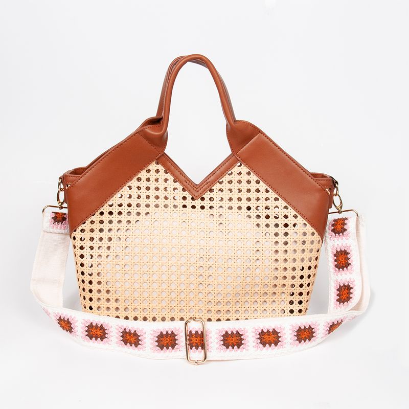 Inez shopper - cognac - rymlig och lätt väska