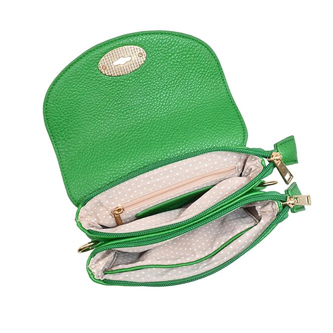 Huvudbild DANIELLE clutch stark grön i imiterat skinn