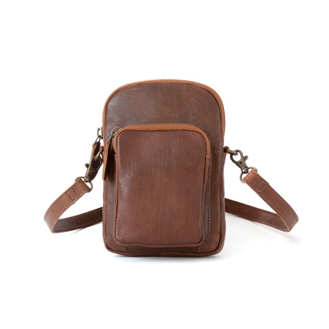 Huvudbild LOPPA mobilfodral i läder - mörkbrunt