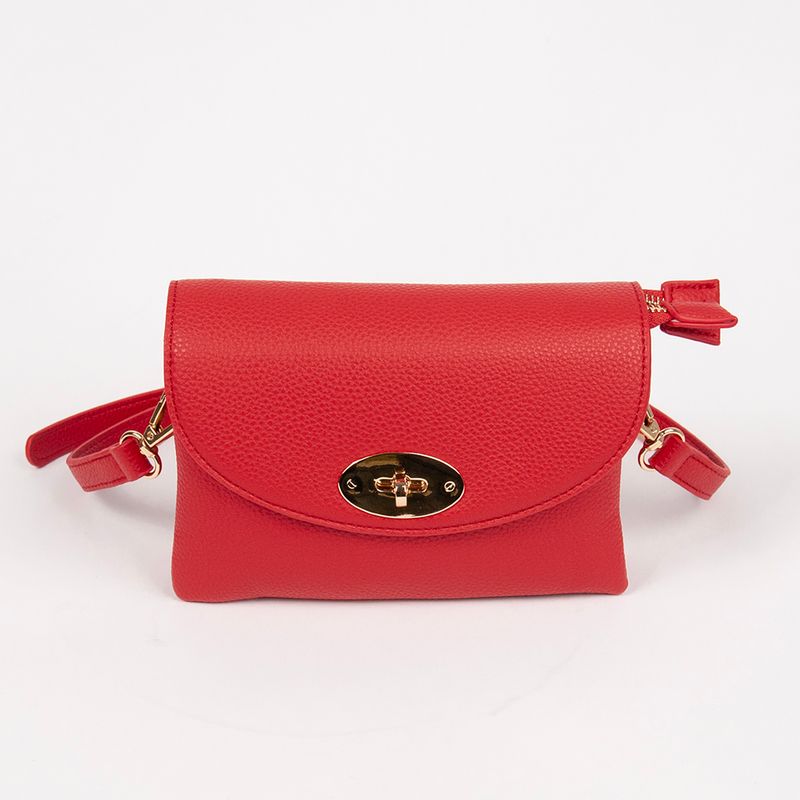 DANIELLE clutch röd i imiterat skinn