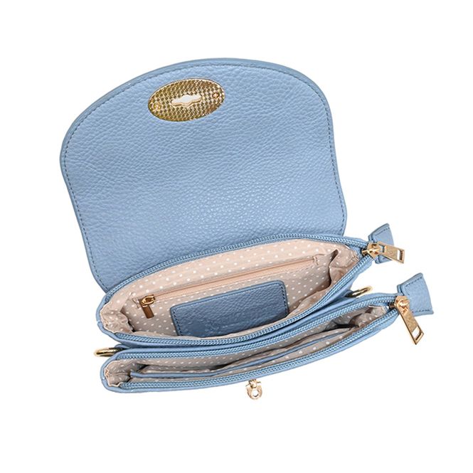 Huvudbild DANIELLE clutch ljus blå i imiterat skinn