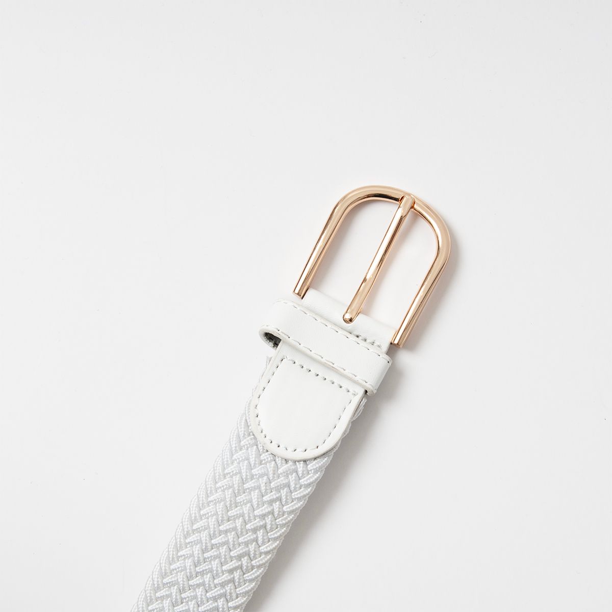 Stickat skärp, guld - vitt