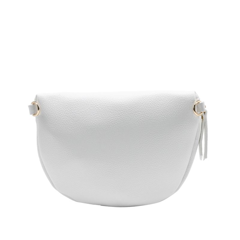 PEPPER bumbag  med mönstrad rem - vit