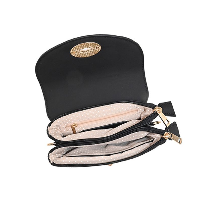 DANIELLE clutch svart med preget mønster