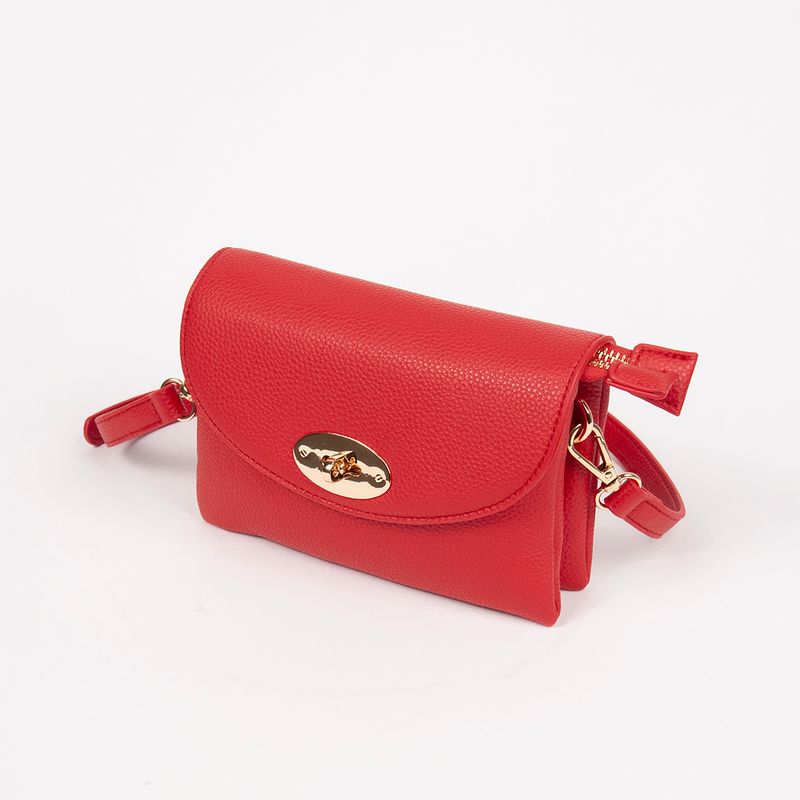 DANIELLE clutch röd i imiterat skinn