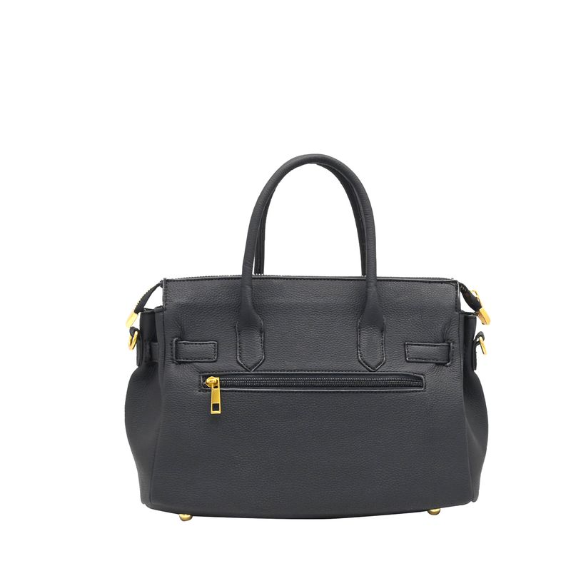 Havanna liten shopper gull - svart veske i imitert skinn