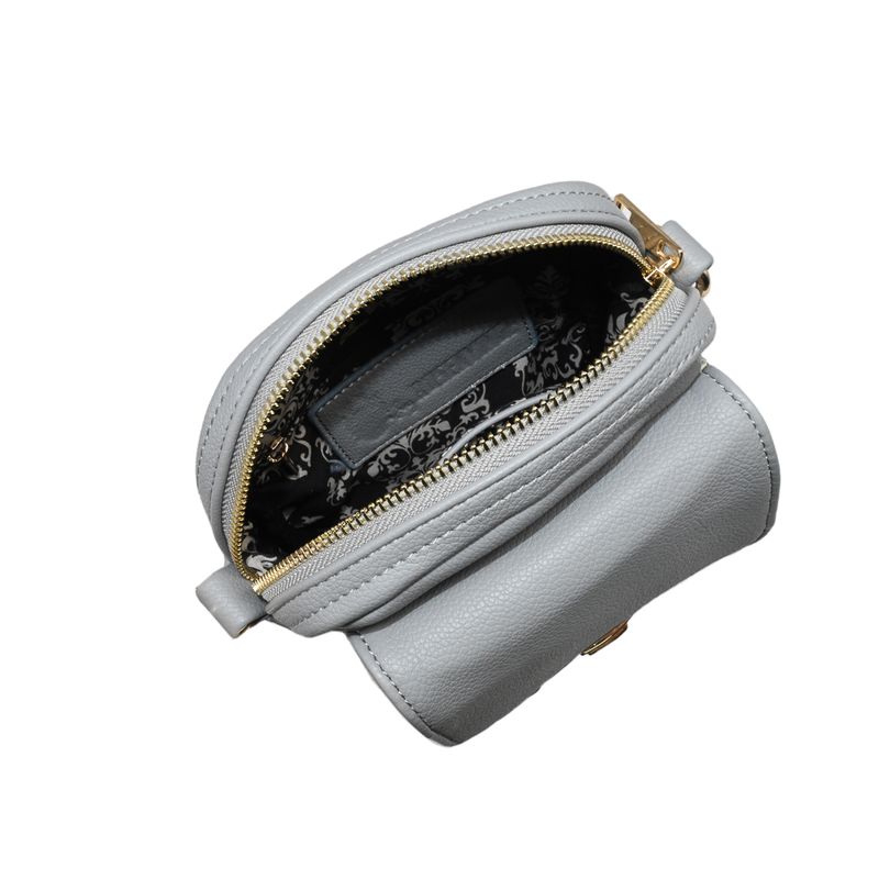  IDA city-väska med mönstrad rem - jeansblå