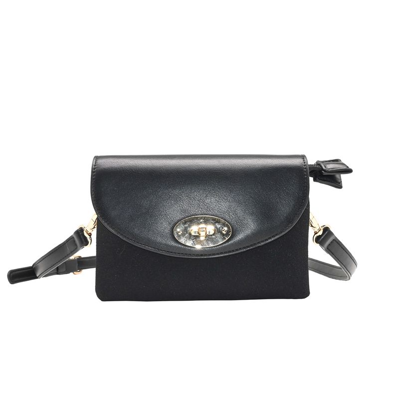 DANIELLE clutch med semsket look - svart