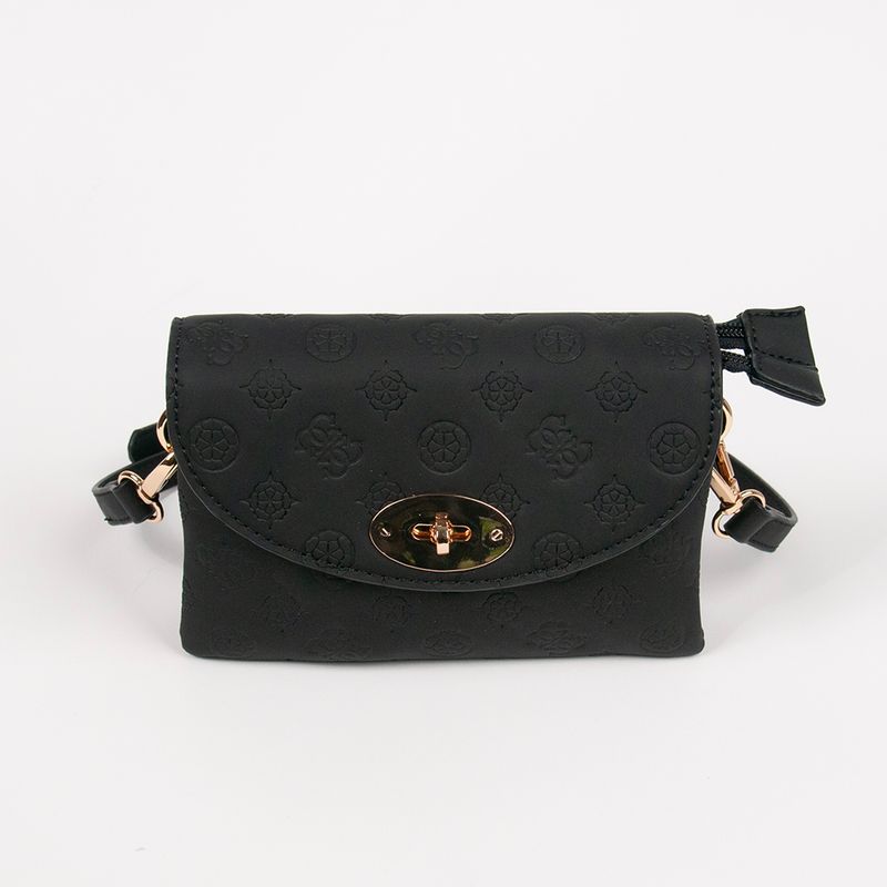DANIELLE clutch svart med preget mønster