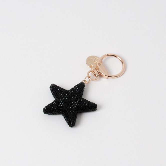 Hovedbilde Veskepynt glitter STJERNE - svart