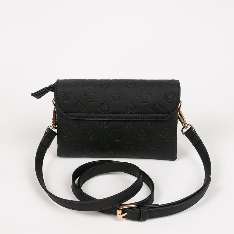 DANIELLE clutch svart med preget mønster