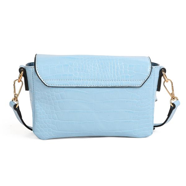 Bild på BEVERLY croco clutch - ljusblå