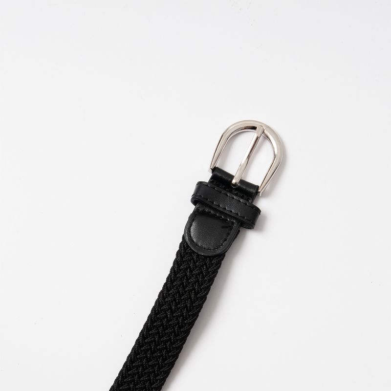 Smalt resårbälte, silver - svart