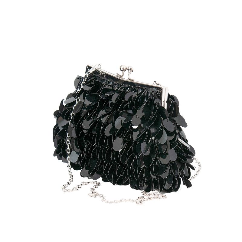 Festväska med paljetter - svart