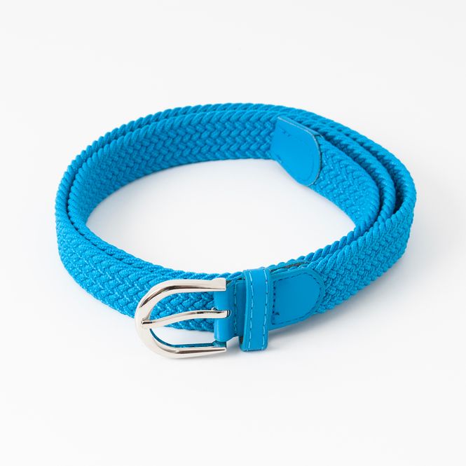 Huvudbild Smalt resårbälte, silver - kornblå