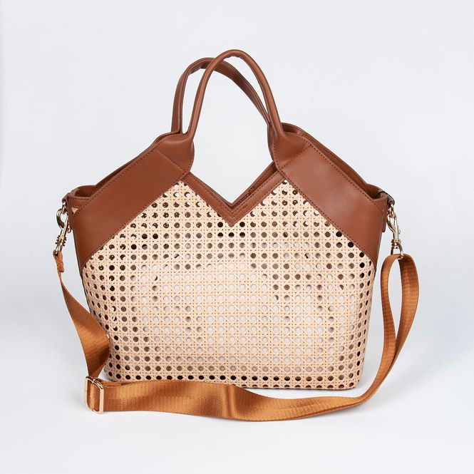 Huvudbild Inez shopper - cognac - rymlig och lätt väska