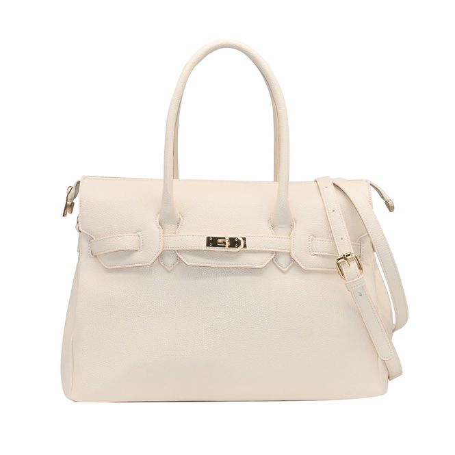 Huvudbild Hampton shopper beige - klassisk axelväska i ...