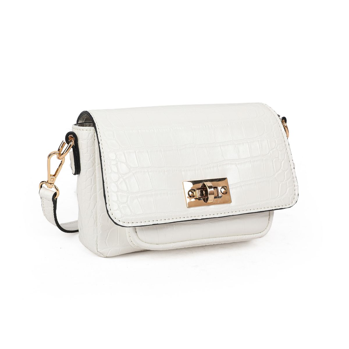 BEVERLY croco clutch - vit