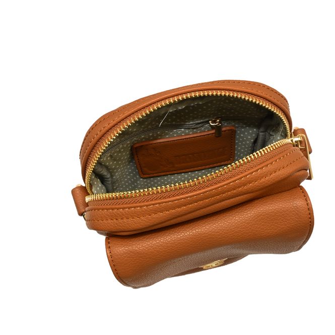 Huvudbild IDA citybag med mönstrad rem - konjak