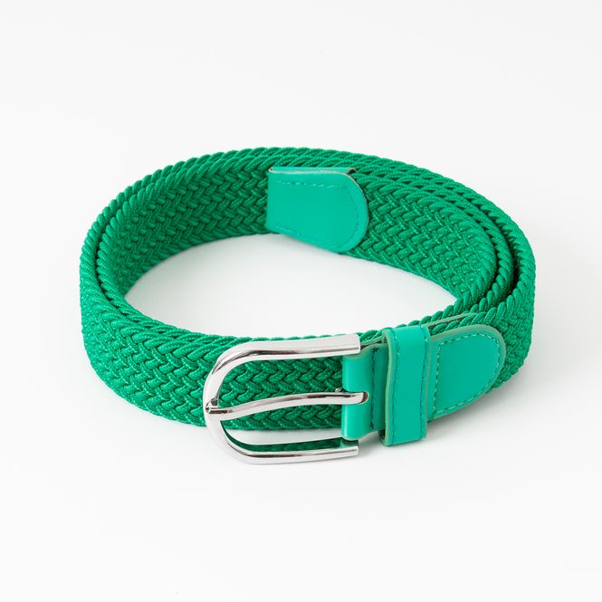 Huvudbild Stickat skärp, silver - gräsgrönt