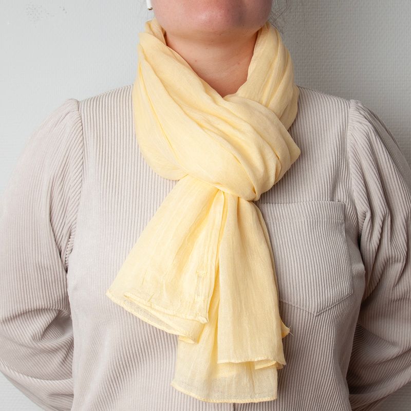 Skjerf i modal - lys gul