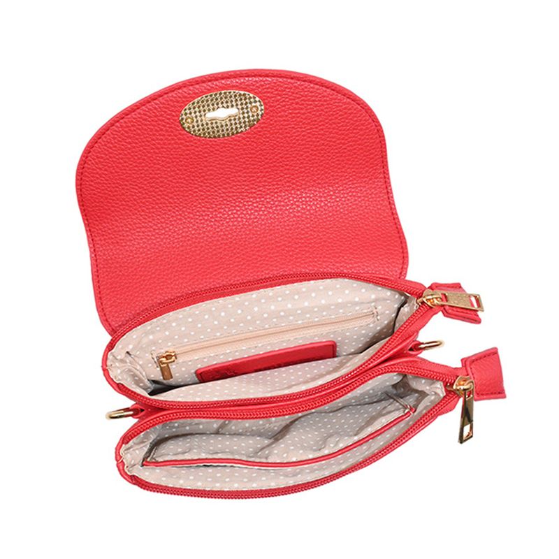 DANIELLE clutch röd i imiterat skinn