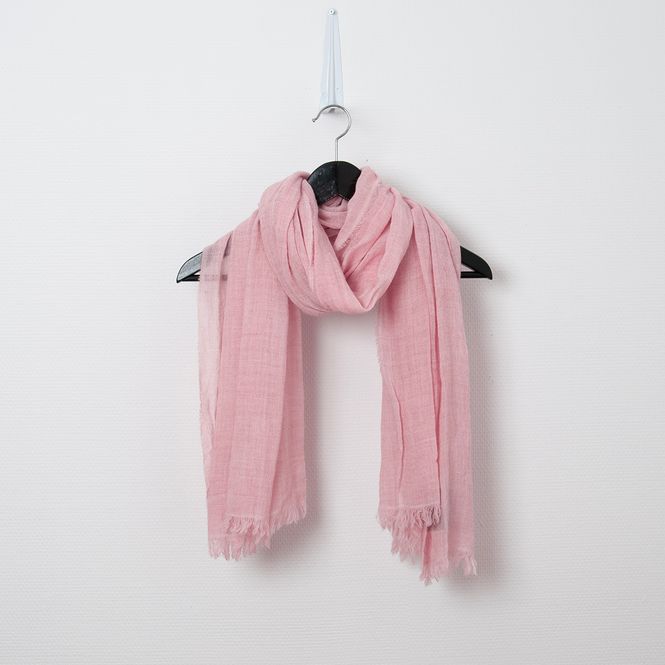 Huvudbild Ull/viskos vävd sjal - ljus rosa