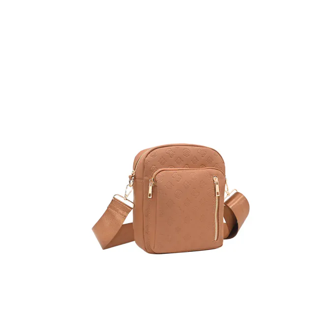 Huvudbild Stor citybag i konstläder med präglat mönster och ...