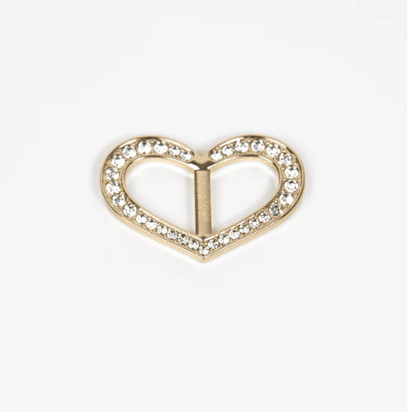 Huvudbild Halsduksring hjerte med strass - guld