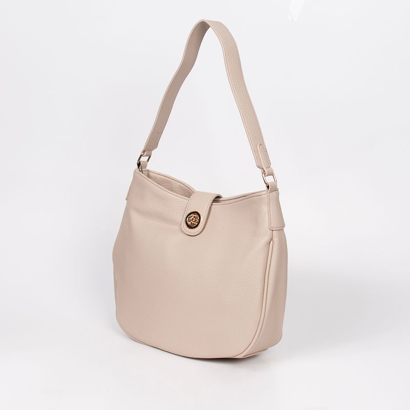 Iona ovalbag - beige - rymlig axelväska i tidlös design
