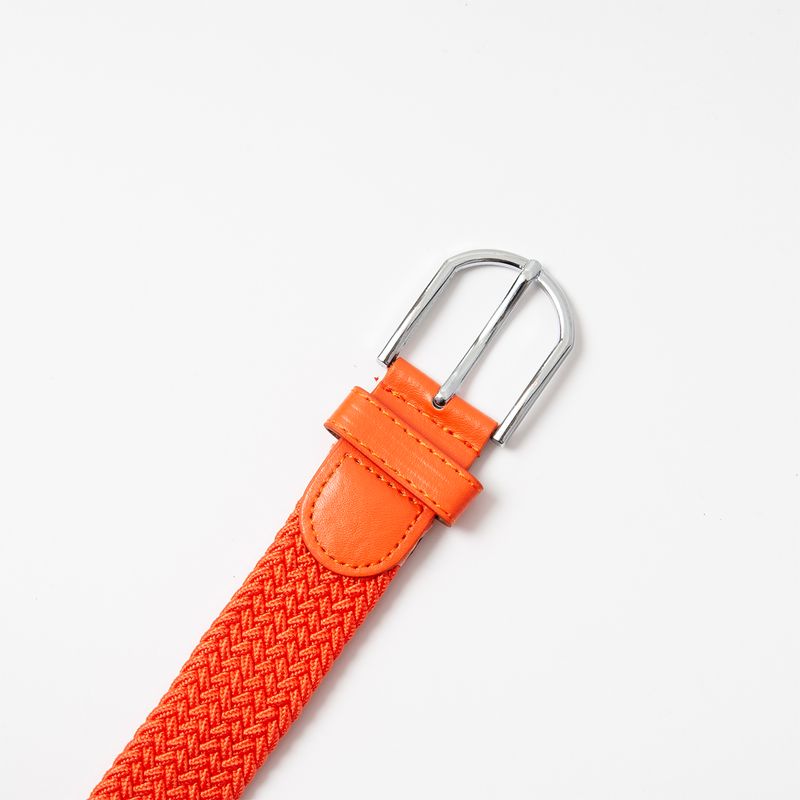 Stickat skärp, silver - orange