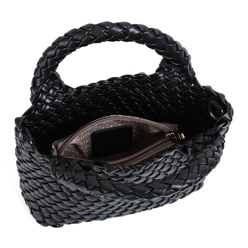 EDDA flätad miniväska - svart