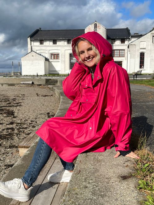 Huvudbild Regnponcho - rosa