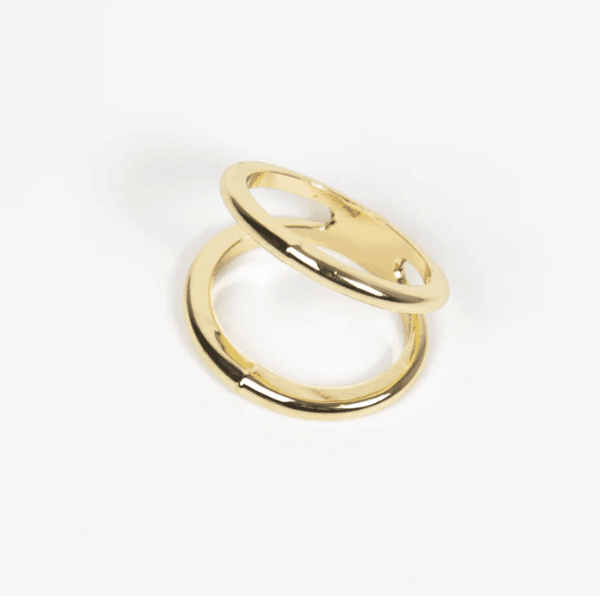 Huvudbild Halsduksring dobbel loop - guld