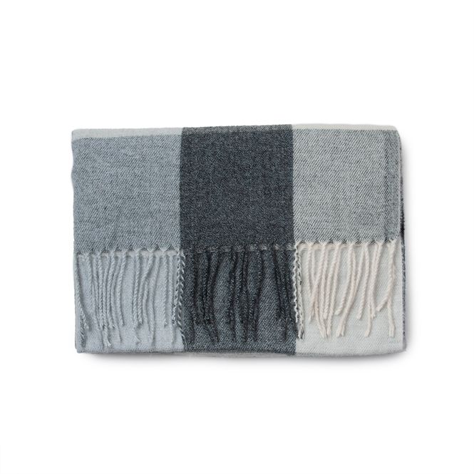 Huvudbild Halsduk i grå toner - 70x180 cm - ullmix