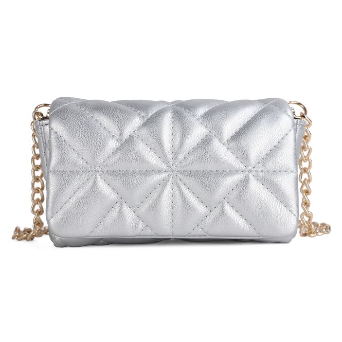 Hovedbilde NANNA waffel mobilveske - sølvfarget